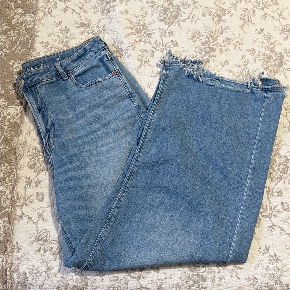 American Eagle Outfitters Light Blue Wide Leg Jeans